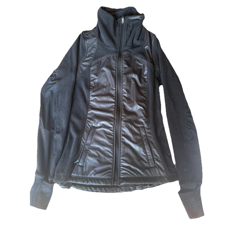 Lululemon Run Gust Buster Jacket Women's Size 6 Black Full Zip Thumbholes EUC - Picture 5 of 9